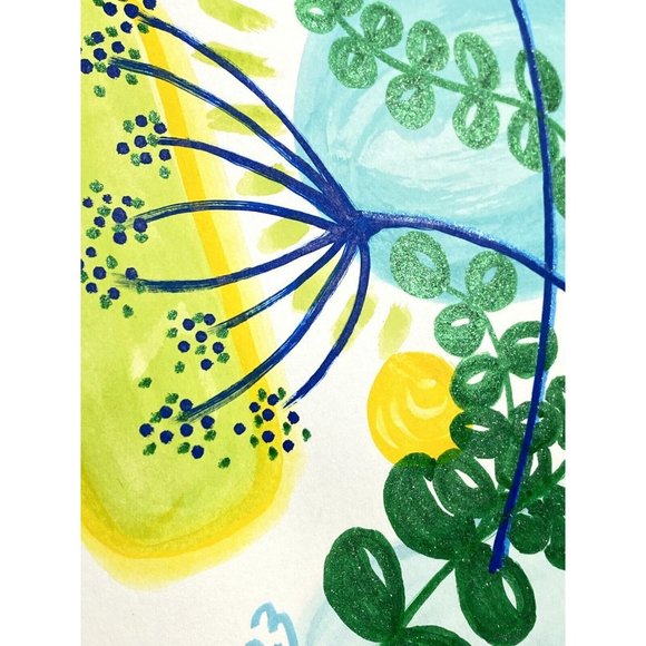 Blue Queen - Original Wall Art Acrylic Painting 11x14in Matted Frame Ready - Picture 8 of 12